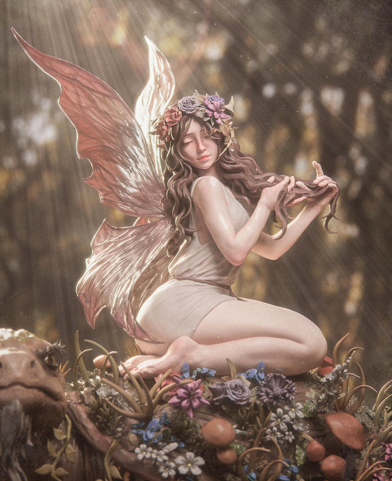 Fairy Blossom Resin Statue - view 6