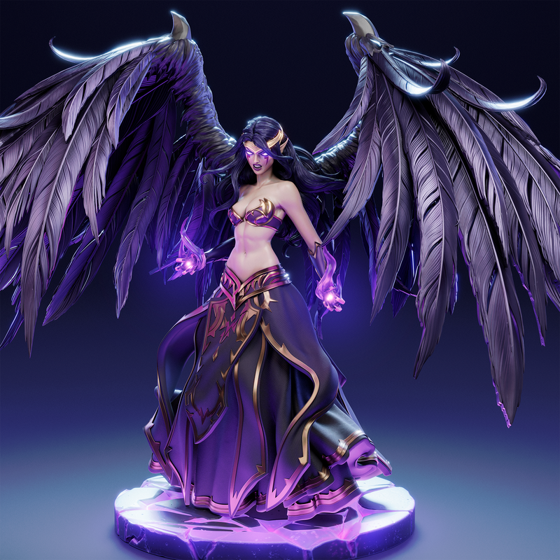Morgana Resin Statue - view 3