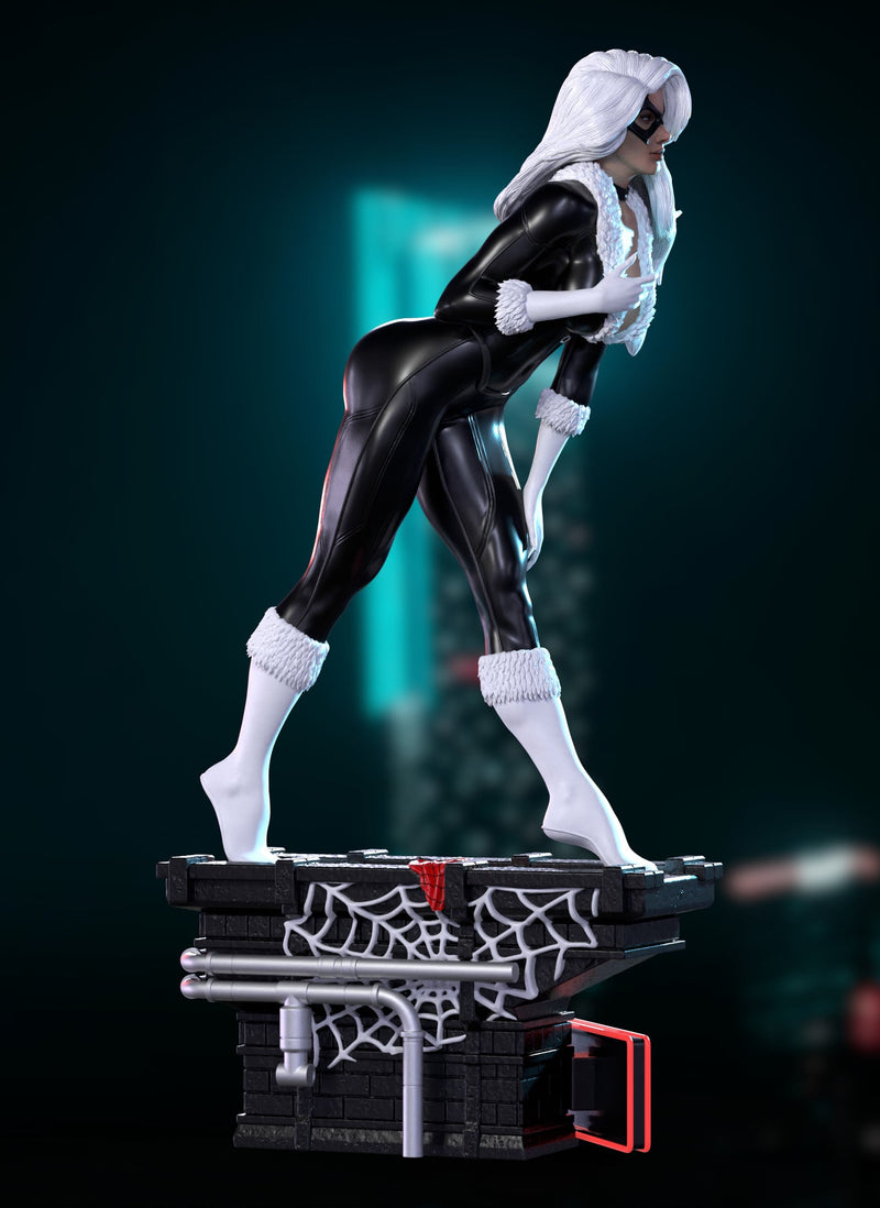 Black Cat Matc3D Resin Statue - view 3