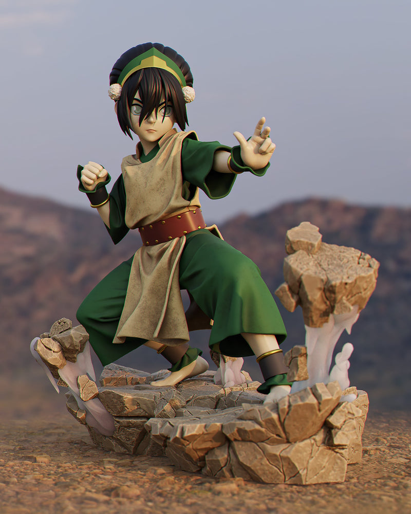 Toph Resin Statue - view 2