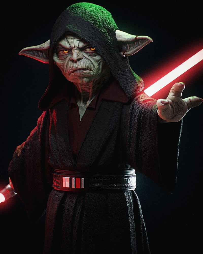 Darth Yoda Resin Statue - view 4