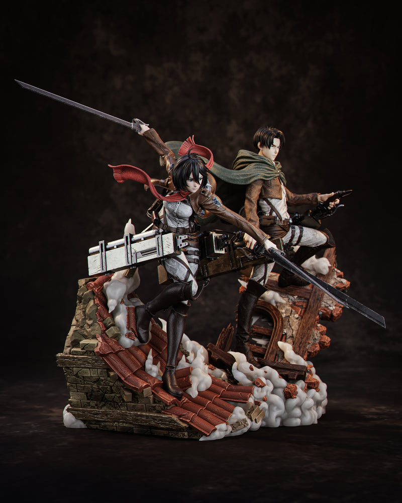 Mikasa and Levi Resin Diorama - view 2