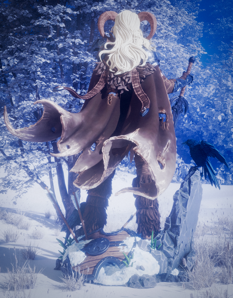 Warrior of the North Resin Statue - view 5