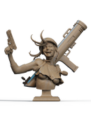 War Girl Resin Bust - view 1