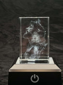 Jesus Portrait 2D K9 Crystal Engraving – 60 × 40 × 40 mm