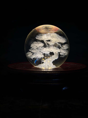 Bonsai Tree K9 Crystal Sphere – 60 mm diameter