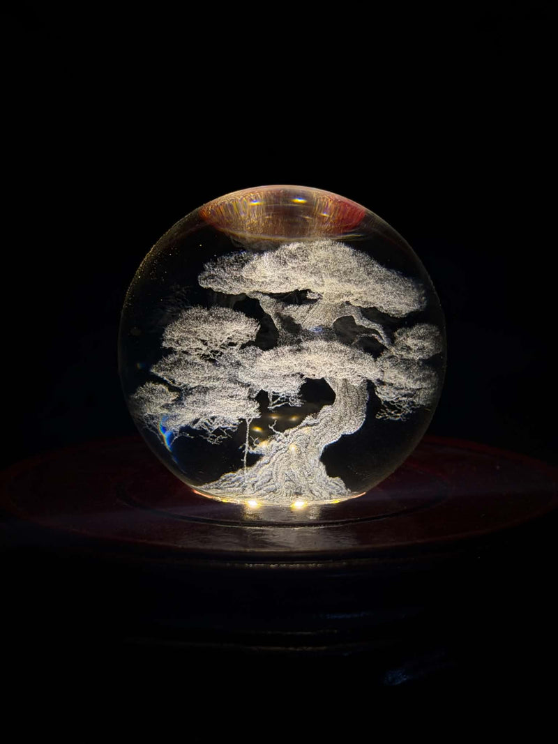 Bonsai Tree K9 Crystal Sphere – 60 mm diameter
