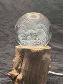 Ninetales and Vulpix K9 Crystal Sphere – 60 mm diameter