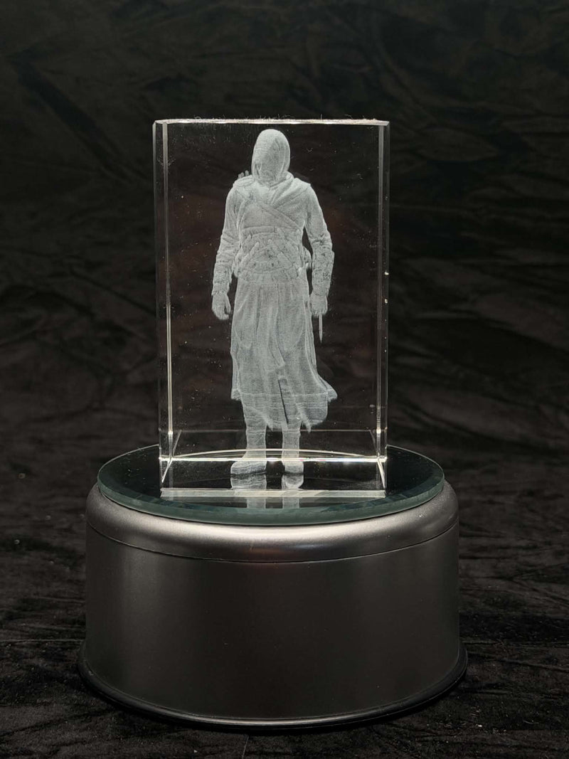 Assassin's Creed Altaïr Full Figure 3D K9 Crystal – 50 × 50 × 80 mm