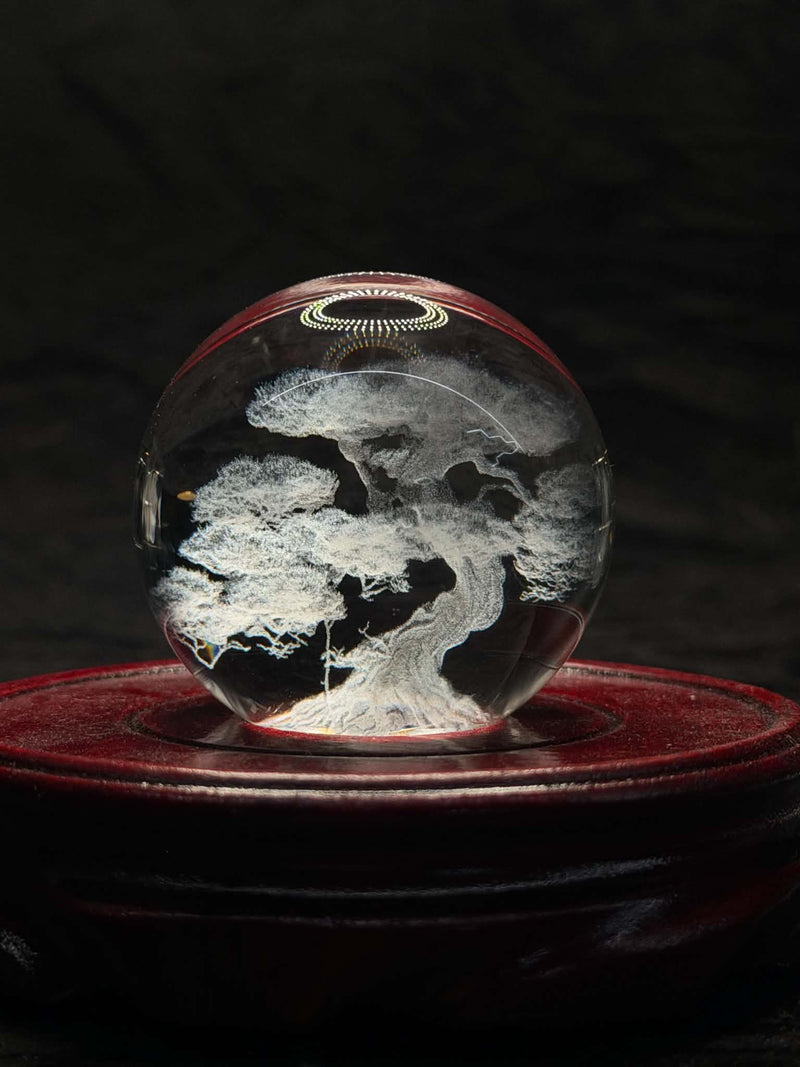 Bonsai Tree K9 Crystal Sphere – 60 mm diameter