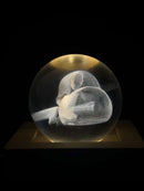 Sleeping Pikachu 3D Crystal Ball Pokemon Laser Engraved Collectible Display