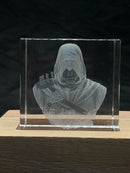Assassin's Creed Altair 3D Laser Engraved Crystal K9 Display Collectible