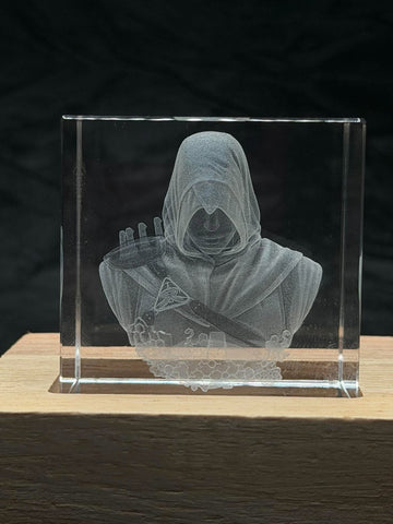 Assassin's Creed Altair 3D Laser Engraved Crystal K9 Display Collectible