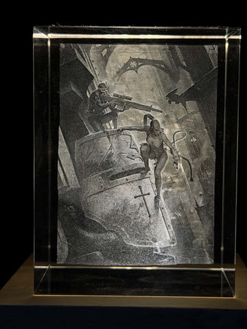 Assassinorum Kingmaker Crystal Engraving – Warhammer 40K Laser Crystal Display