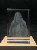 Qui-Gon Jinn Bust 3D K9 Crystal Engraving – 40 × 40 × 60 mm