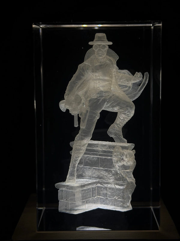 Spider-Man Noir 3D Crystal Engraving Marvel Character Display