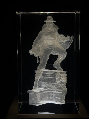 Spider-Man Noir 3D Crystal Engraving Marvel Character Display