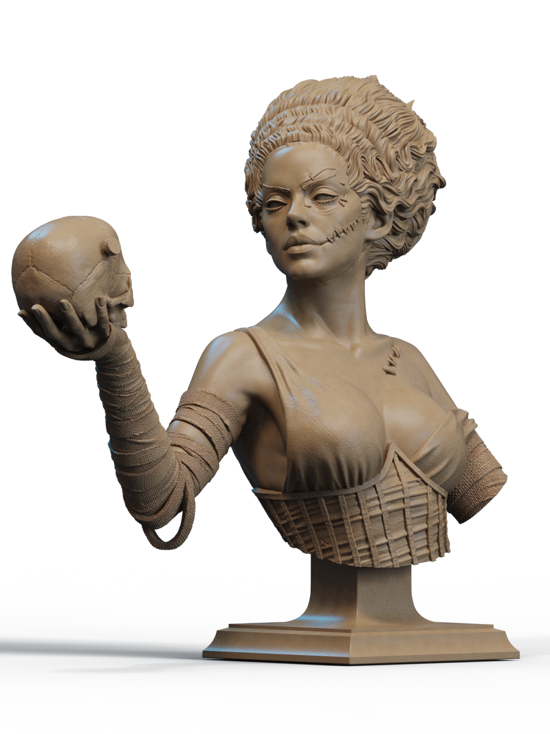 Frankenstein Bride Resin Bust - view 1