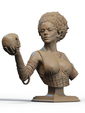Frankenstein Bride Resin Bust - view 1