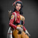 Retro Astronaut Resin Statue - view 1