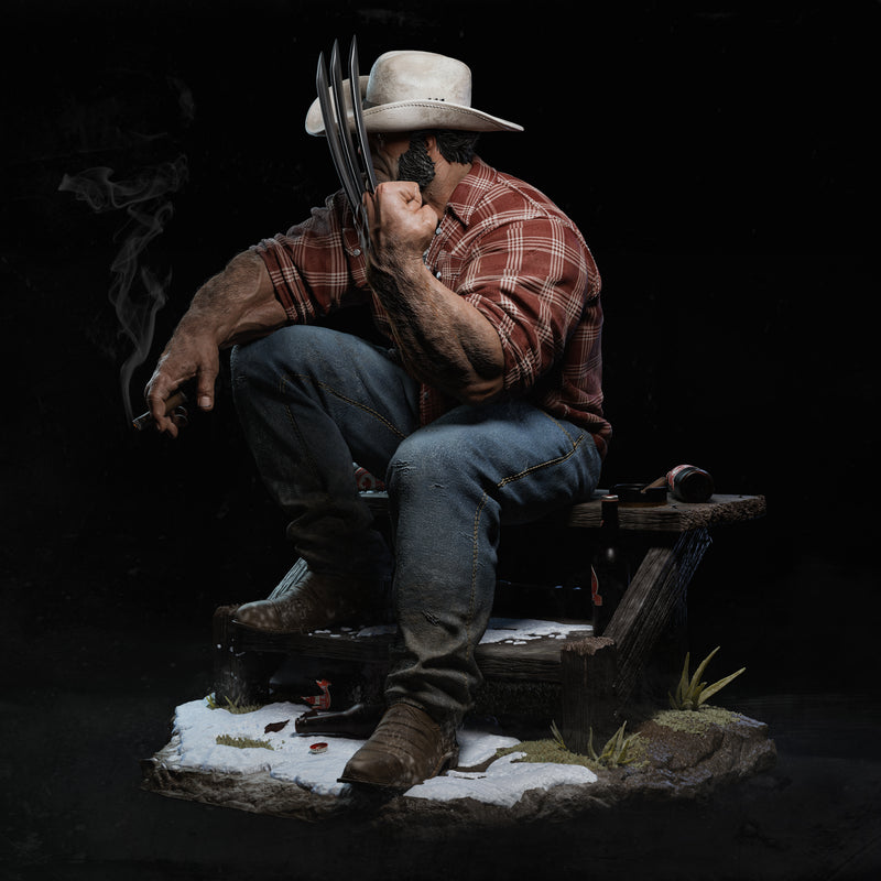 Logan Resin Statue - Design 1 - view 2