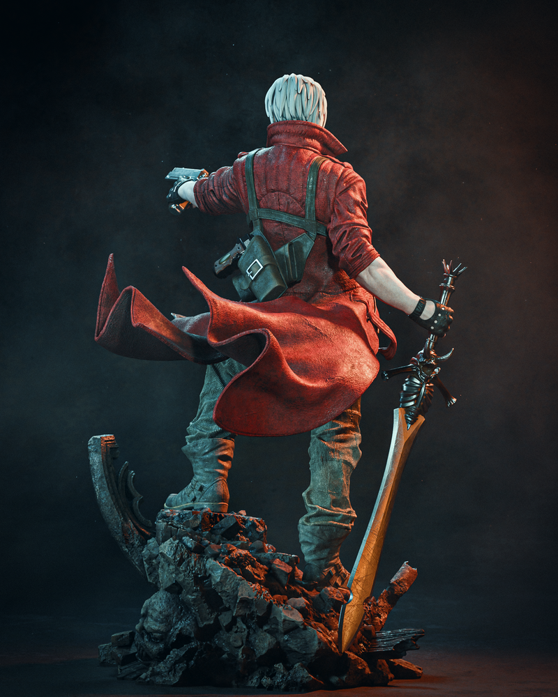 Dante Resin Statue - view 3