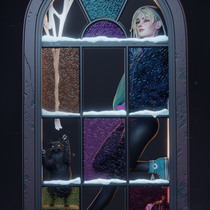 Spider Gwen - Ghost Spider Resin Statue - view 4