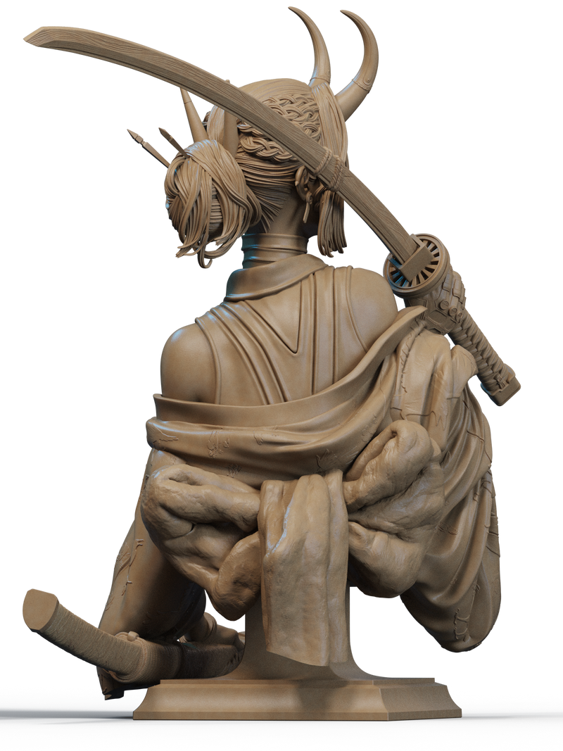 Oni Resin Bust - view 3