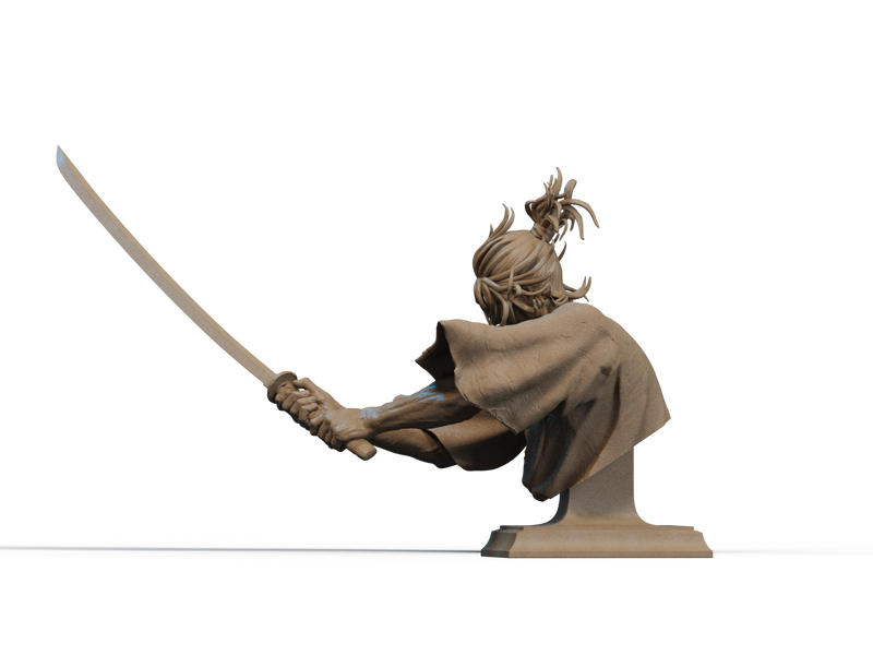 Miyamoto Musashi Resin Bust - view 2