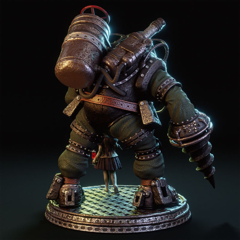 Big Daddy and Little Sister Resin Statue - view 6