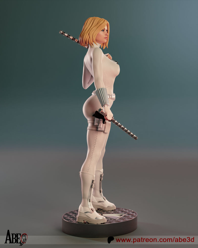 White Widow Resin Statue - view 3