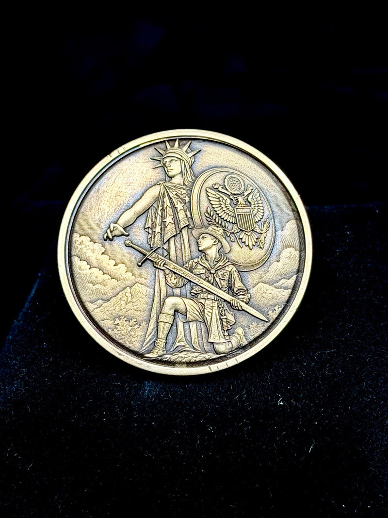 Liberty Guardian Coin 40mm Engraved Statue of Liberty Patriotic Medallion