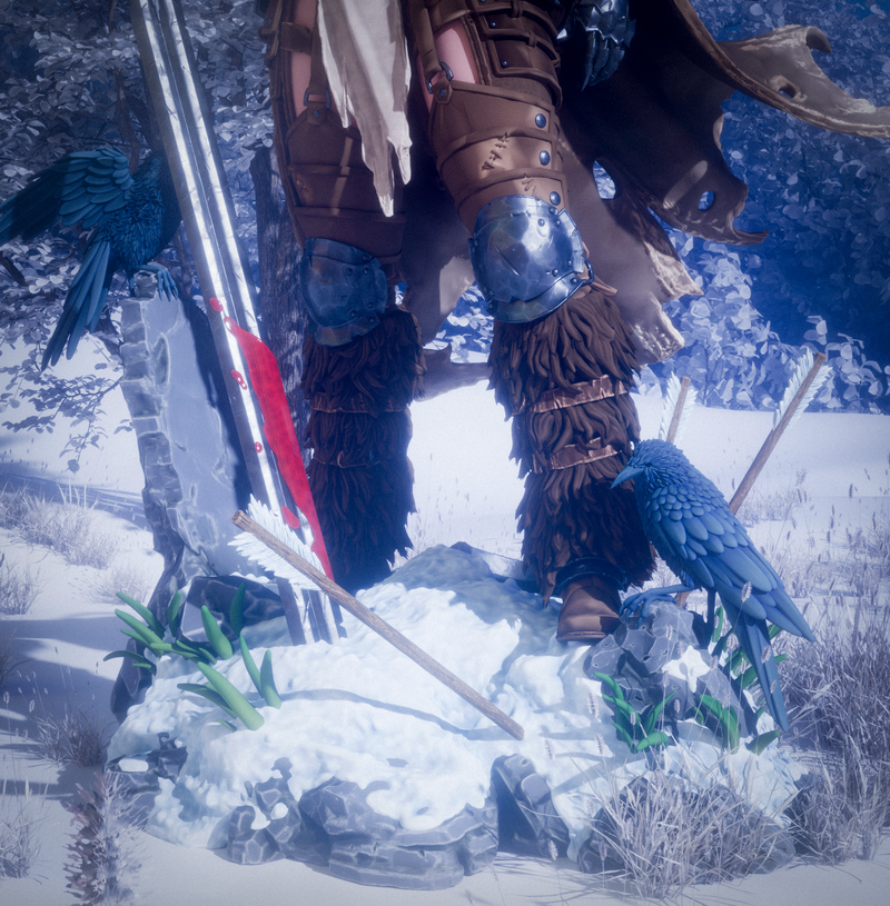 Warrior of the North Resin Statue - view 2