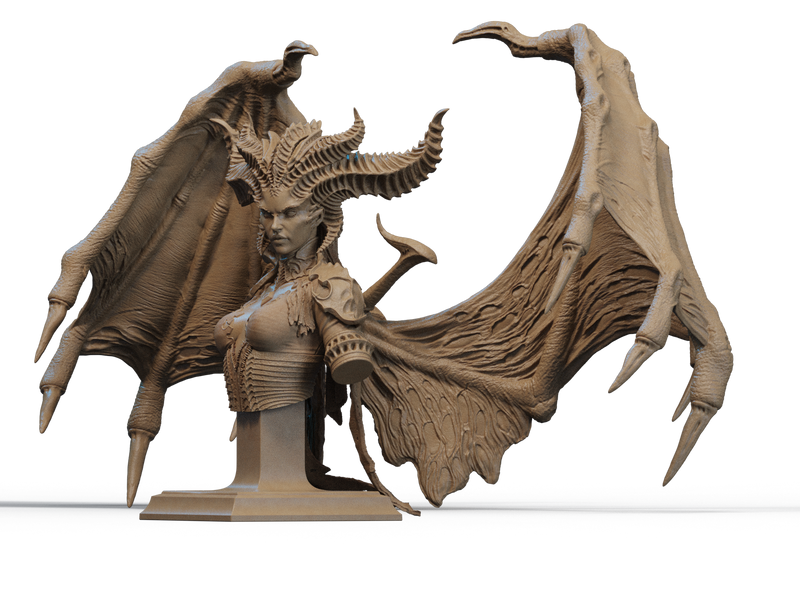 Lilith Resin Bust - Design 2 - view 2