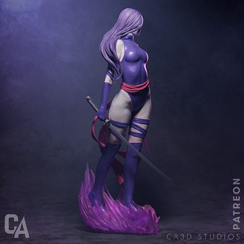 Psylocke Resin Statue - Design 2 - view 3