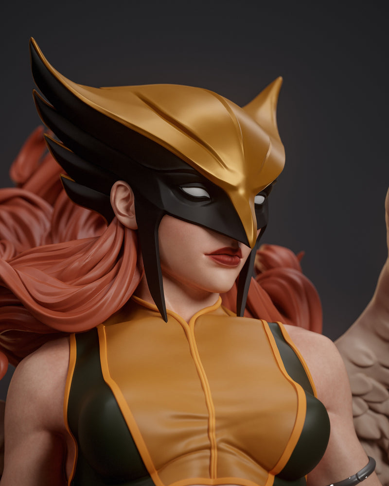 Hawkgirl Resin Statue - view 1
