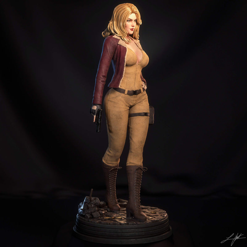 Cover Girl Resin Statue - view 2