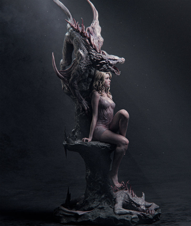 Elegy of the Wyrm Resin Statue - view 2