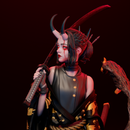 Oni Resin Statue - view 3