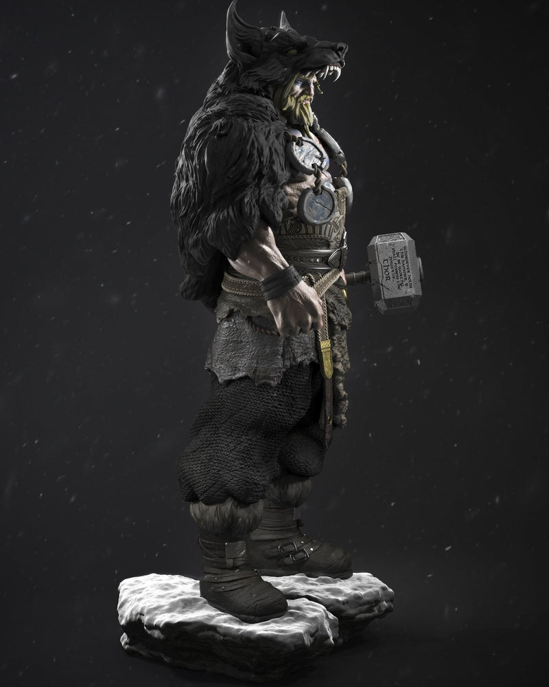 Barbarian Thor Resin Statue - view 4