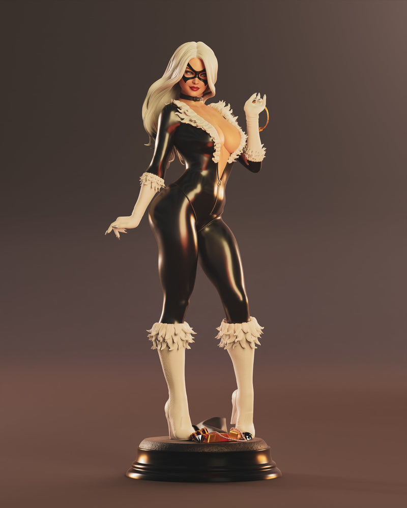 Black Cat Abe Resin Statue - view 3