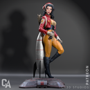 Retro Astronaut Resin Statue - view 3