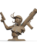 War Girl Resin Bust - view 2