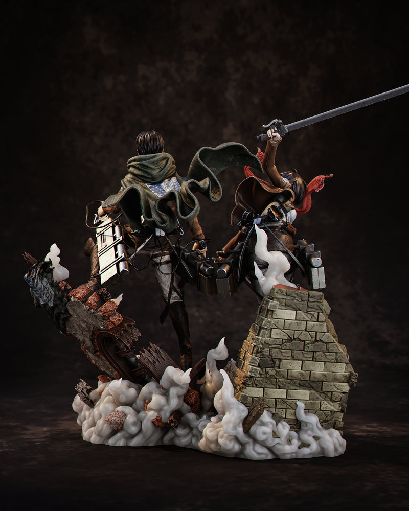 Mikasa and Levi Resin Diorama - view 4