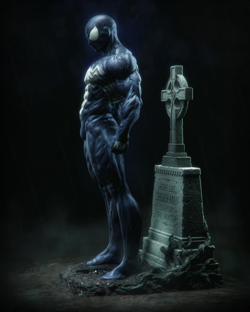 Symbiote Spiderman Resin Statue - view 4