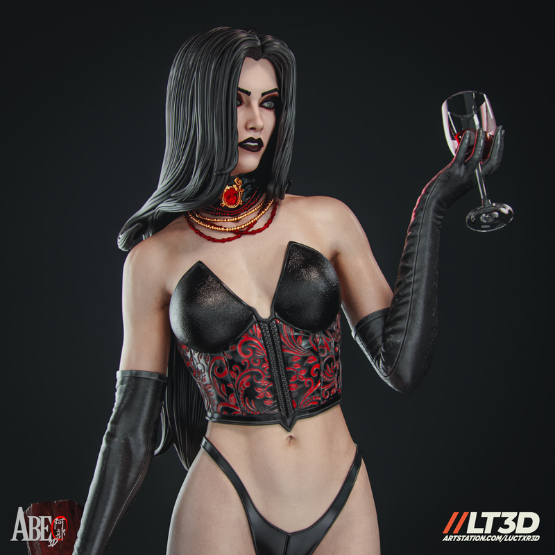 Selene Gallio Resin Statue - view 4