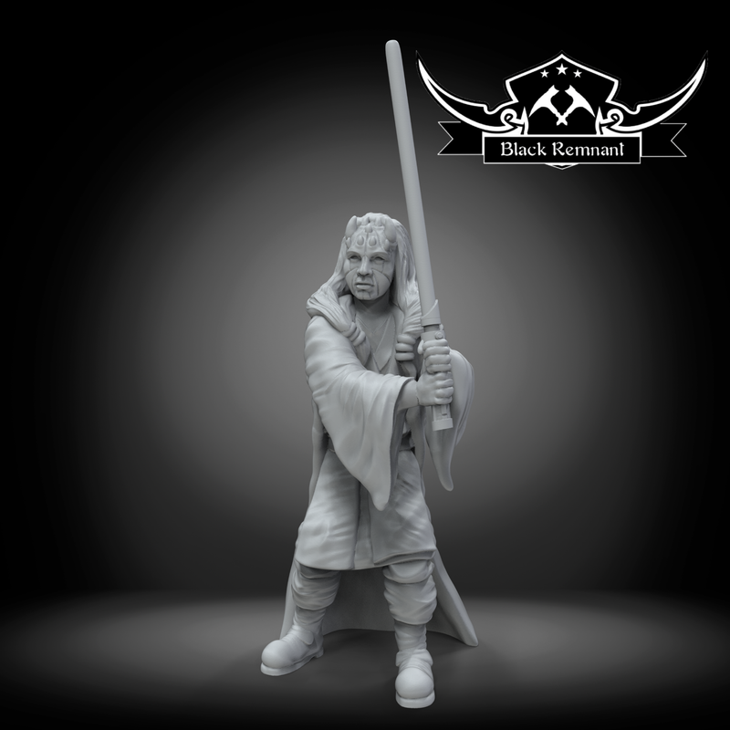 Mystical warrior with long hairs and face tattoos - Star Wars Legion Proxy