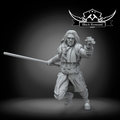 Mystical warrior with pistol (2 poses) - Star Wars Legion Proxy