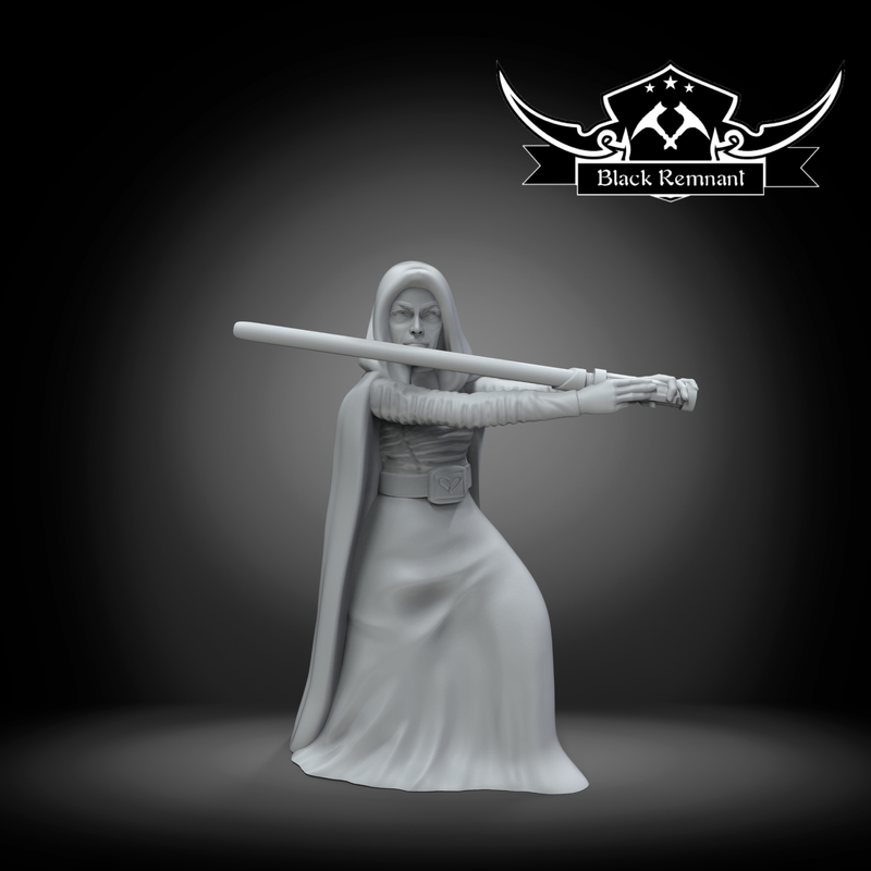 Mystical blue apprentice warrior - Star Wars Legion Proxy