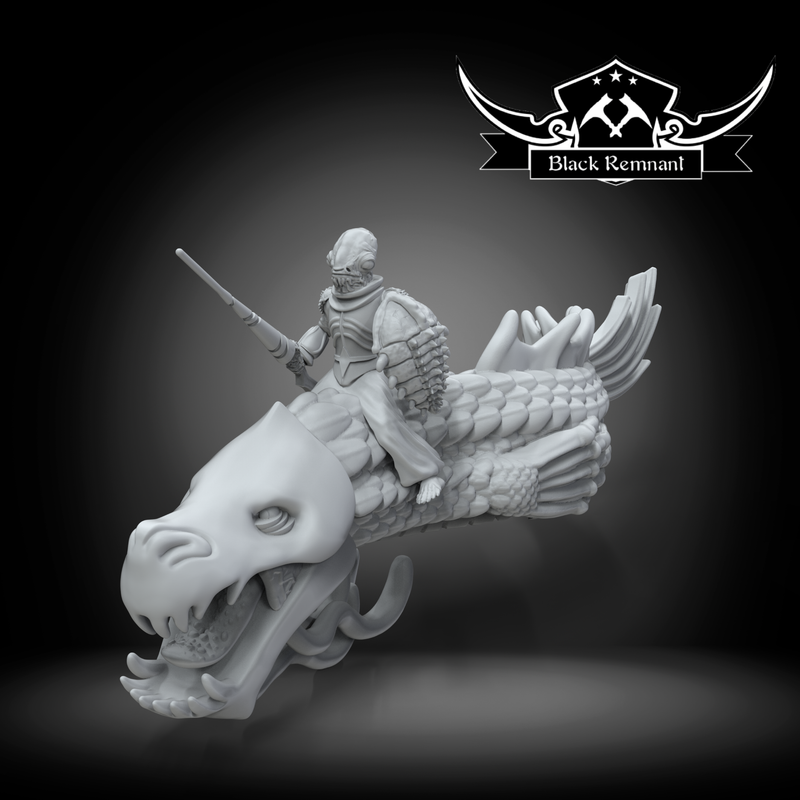 Fish knight on eel - Star Wars Legion Proxy